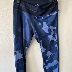 Athleta Blue Camo Capris